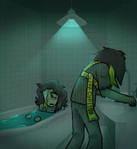 detailed shading, scene of two characters