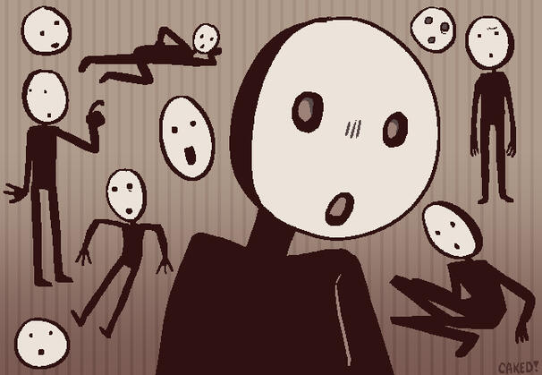 doodle page of one character